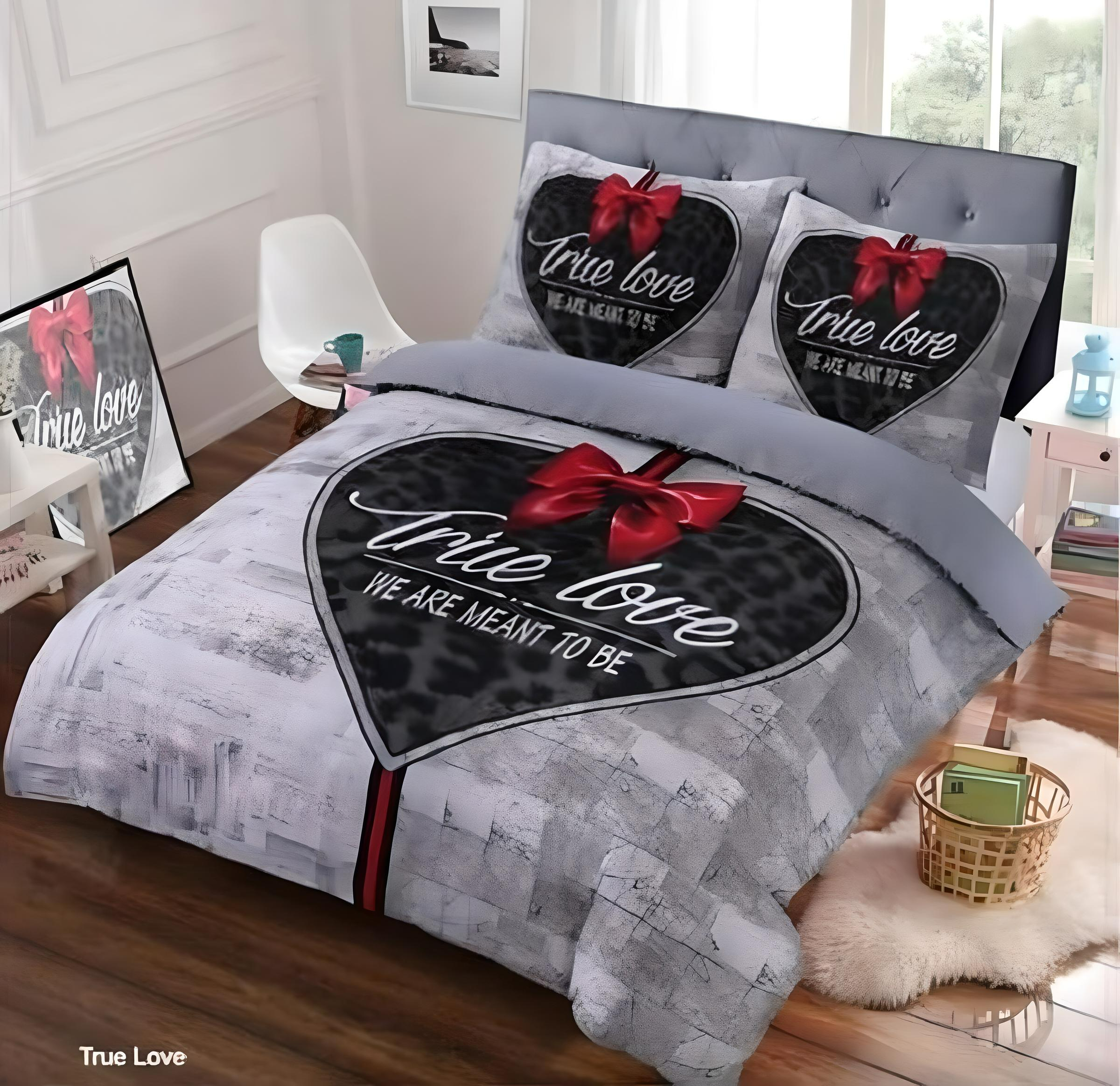 Dekbedovertrek True Love Strik + 2 kussenslopen