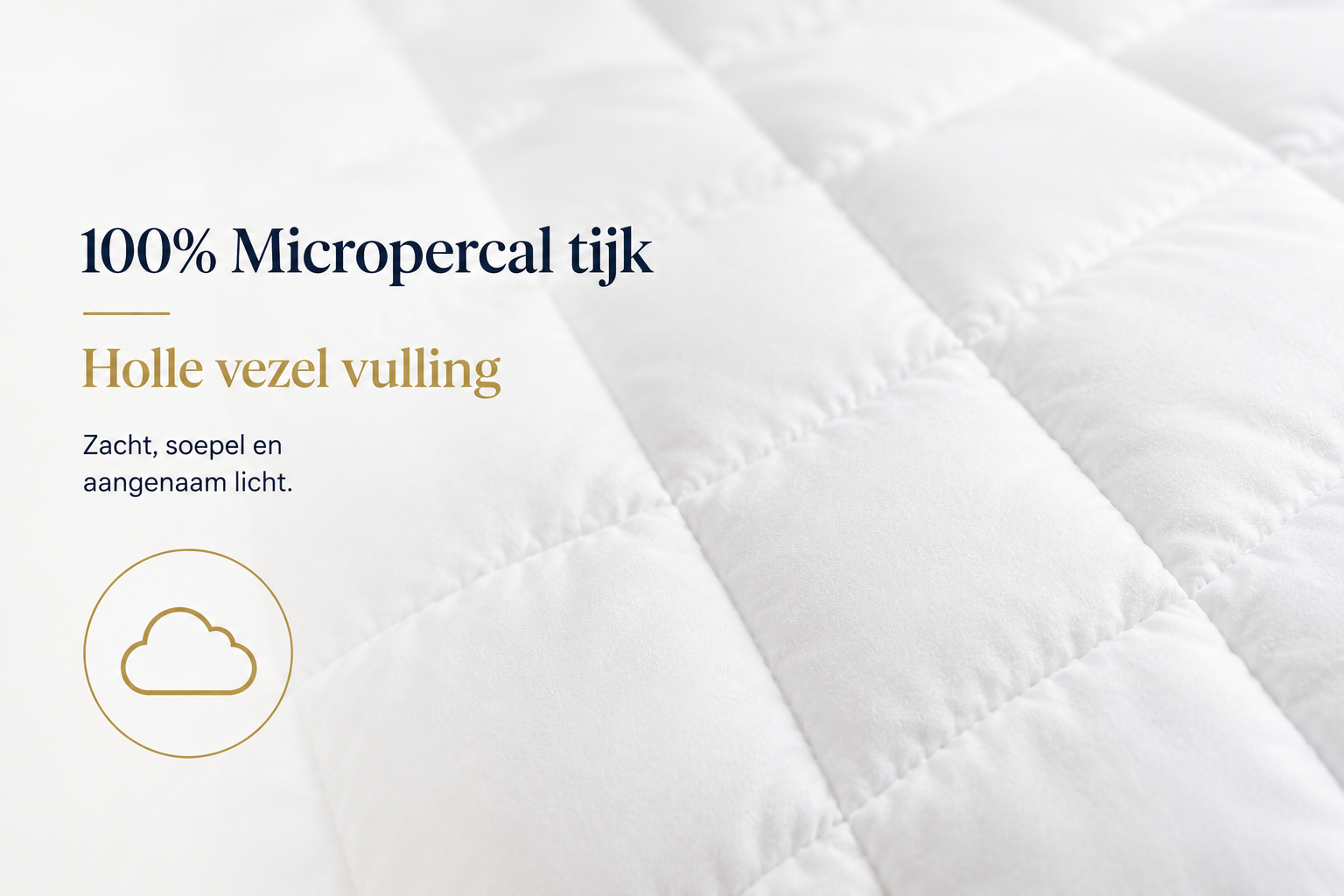 Princess Dekbedden UltraSOFT Zomerdekbed Extra Lang - Micropercal - Anti-allergisch - Wasbaar - Wit
