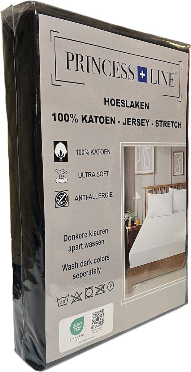 Princess Line - Comfortabel Ultra Soft Hoeslaken Zwart