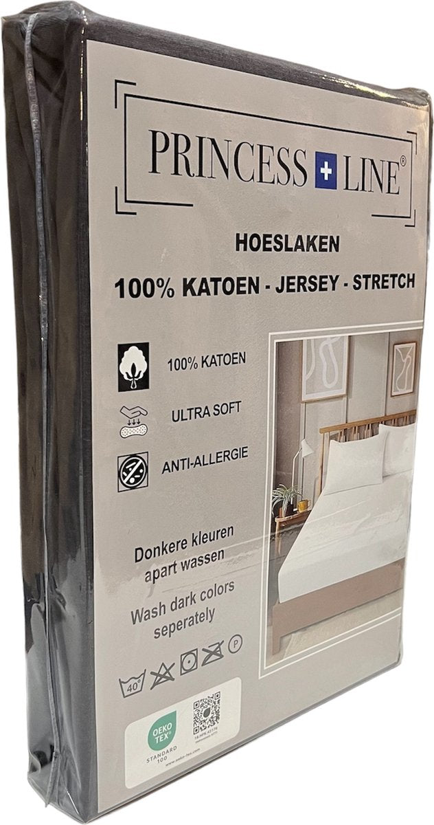 Princess Line - Comfortabel Ultra Soft-Hoeslaken Antraciet