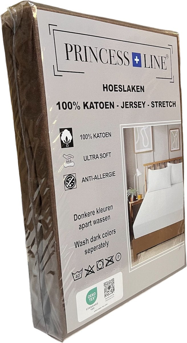 Princess Line - Comfortabel Ultra Soft-Hoeslaken Donkerbruin