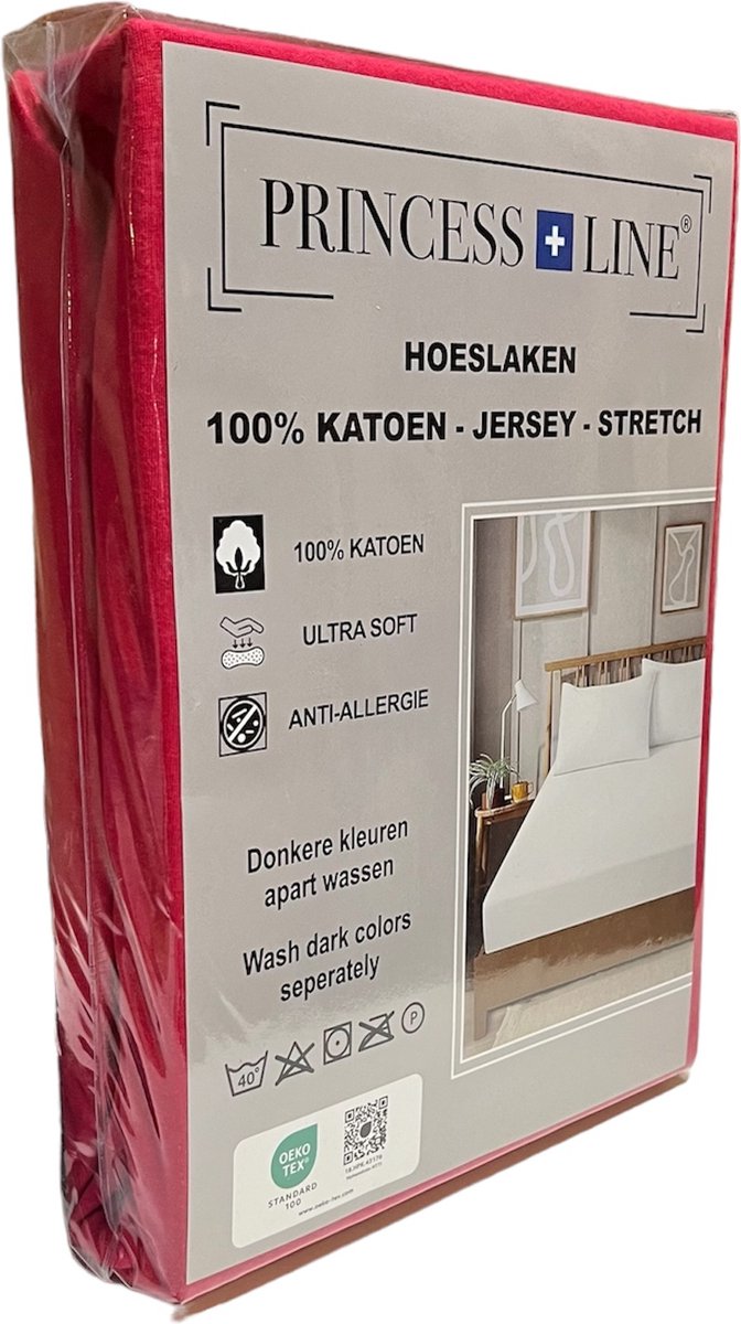Princess Line - Comfortabel Ultra Soft Hoeslaken Rood