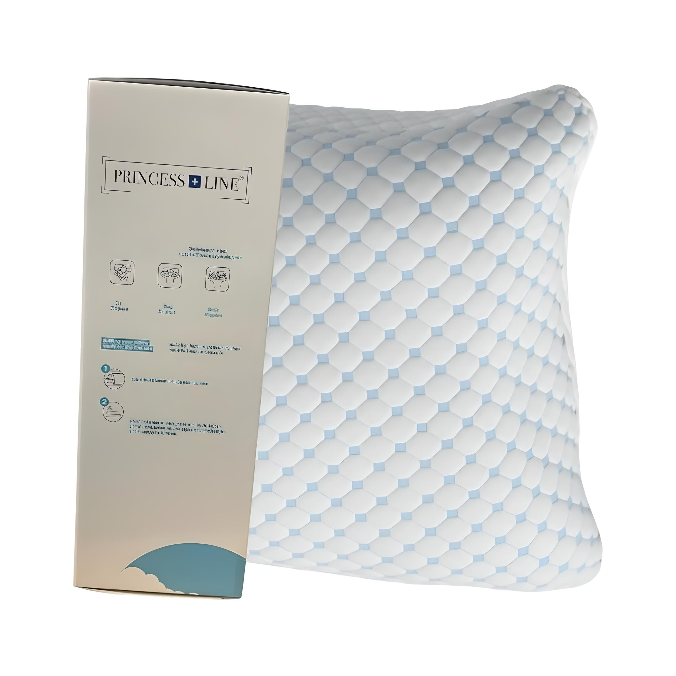 Princess Line Hoofdkussen – Versnipperd Traagschuim – Verkoelende Technologie