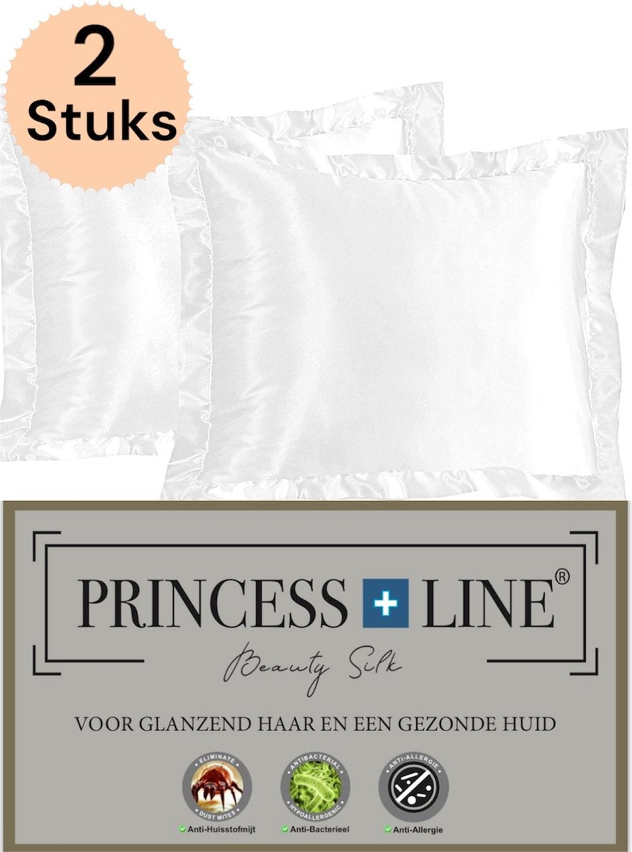 Princess Line Satijnen Beauty Silk Kussensloop - Zijden Zacht Set van 2 Stuks