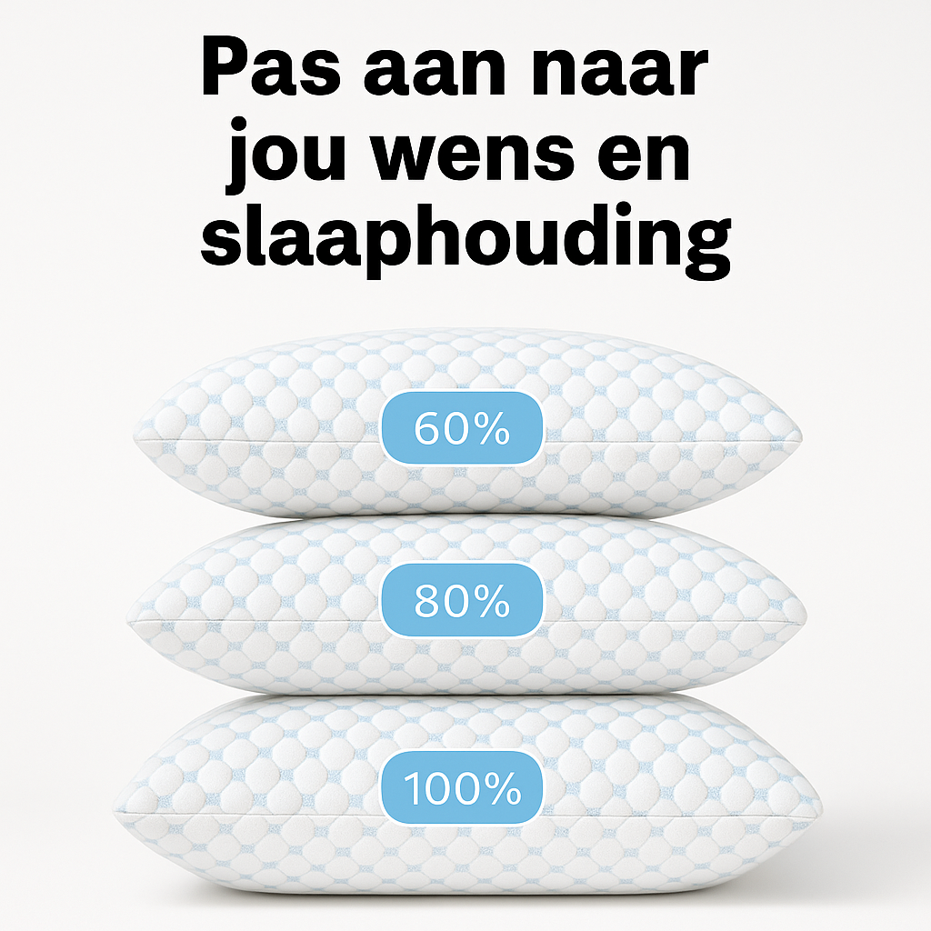 Princess Line Hoofdkussen – Versnipperd Traagschuim – Verkoelende Technologie