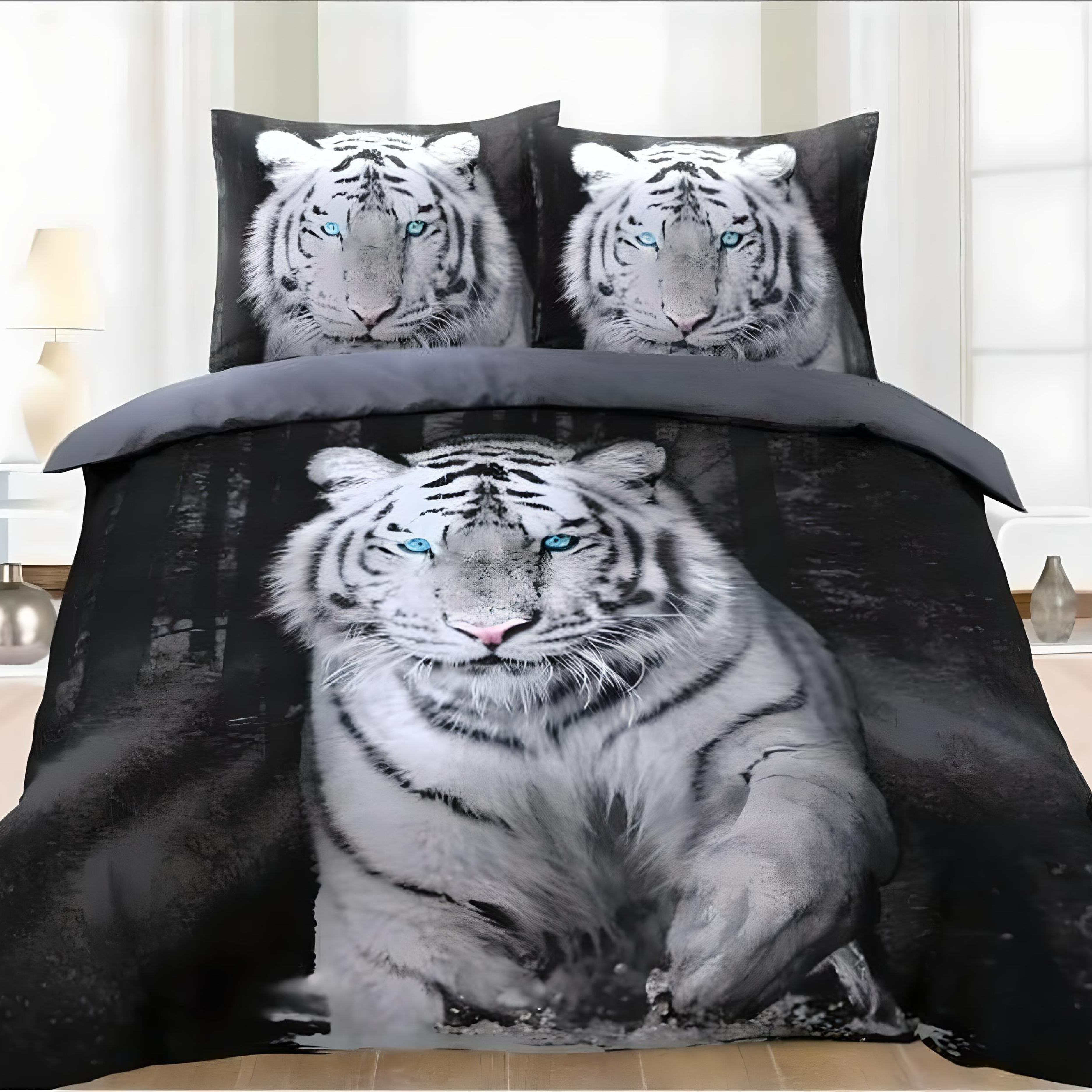 Dekbedovertrek Zwart Wit Tijger