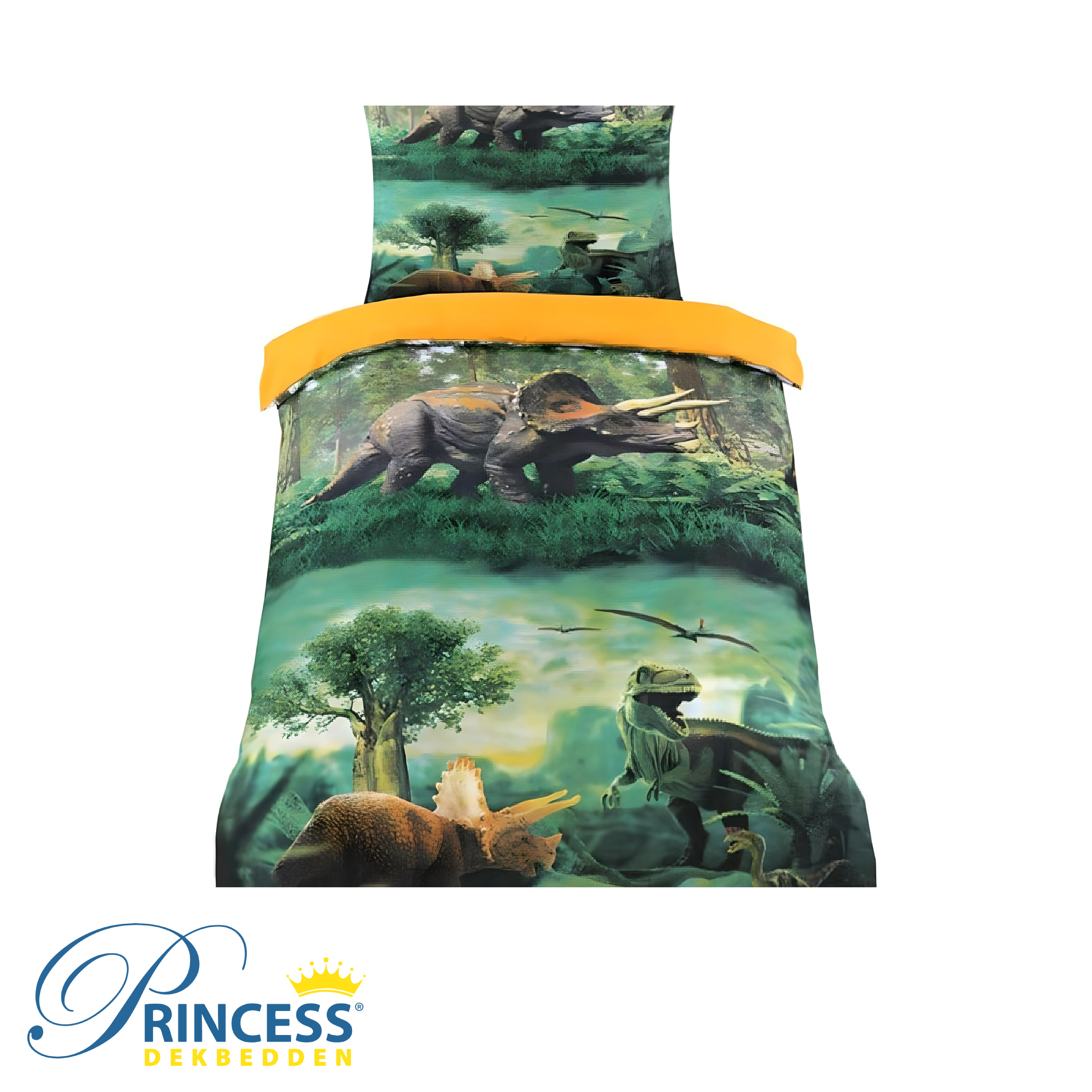 Dekbedovertrek -Dinosaurussen + 1 kussensloop