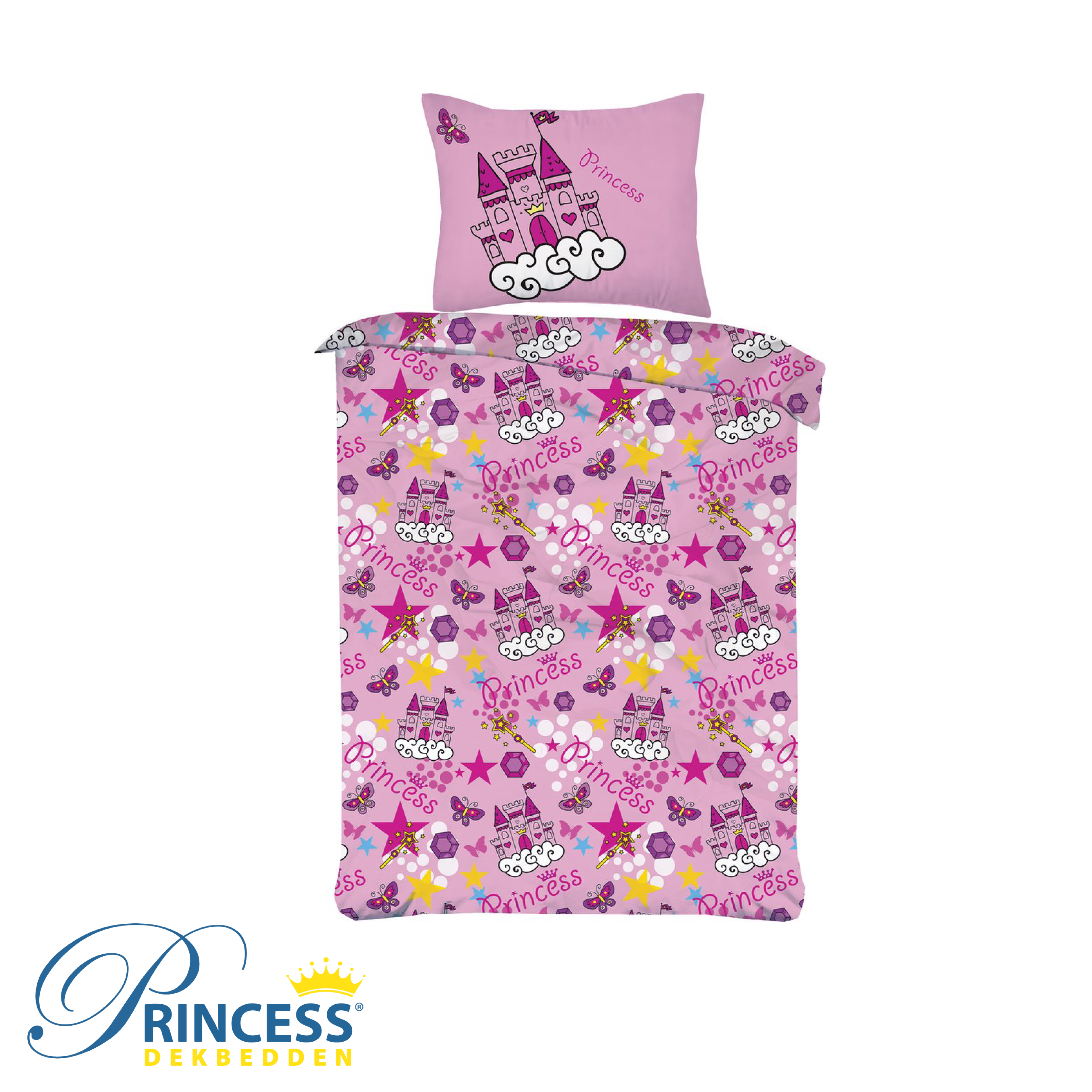 Dekbedovertrek Meisjes Princess + 1 kussensloop