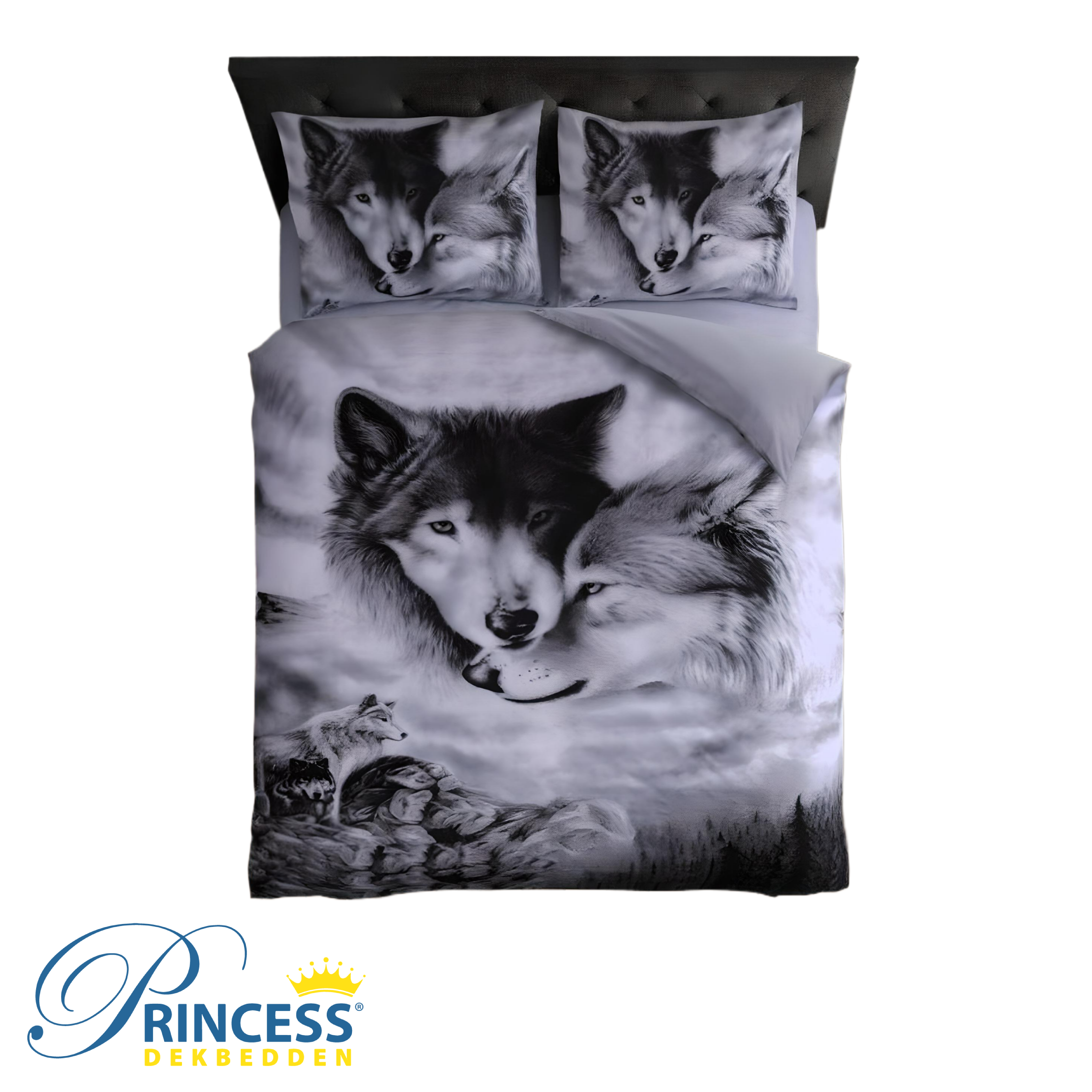 Dekbedovertrek Wolf Grijs