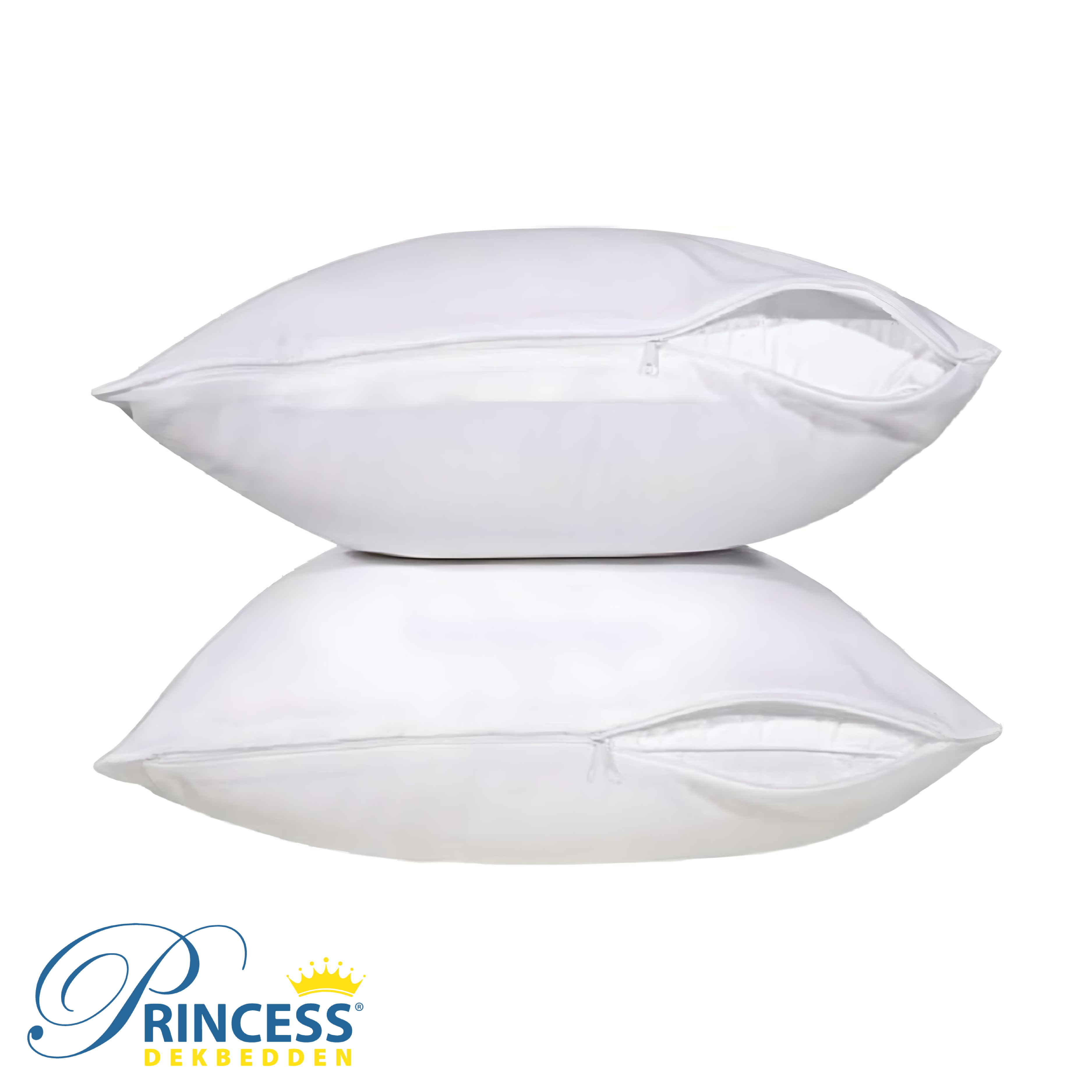 Molton Kussenbeschermers Wit Set van 2 Stuks