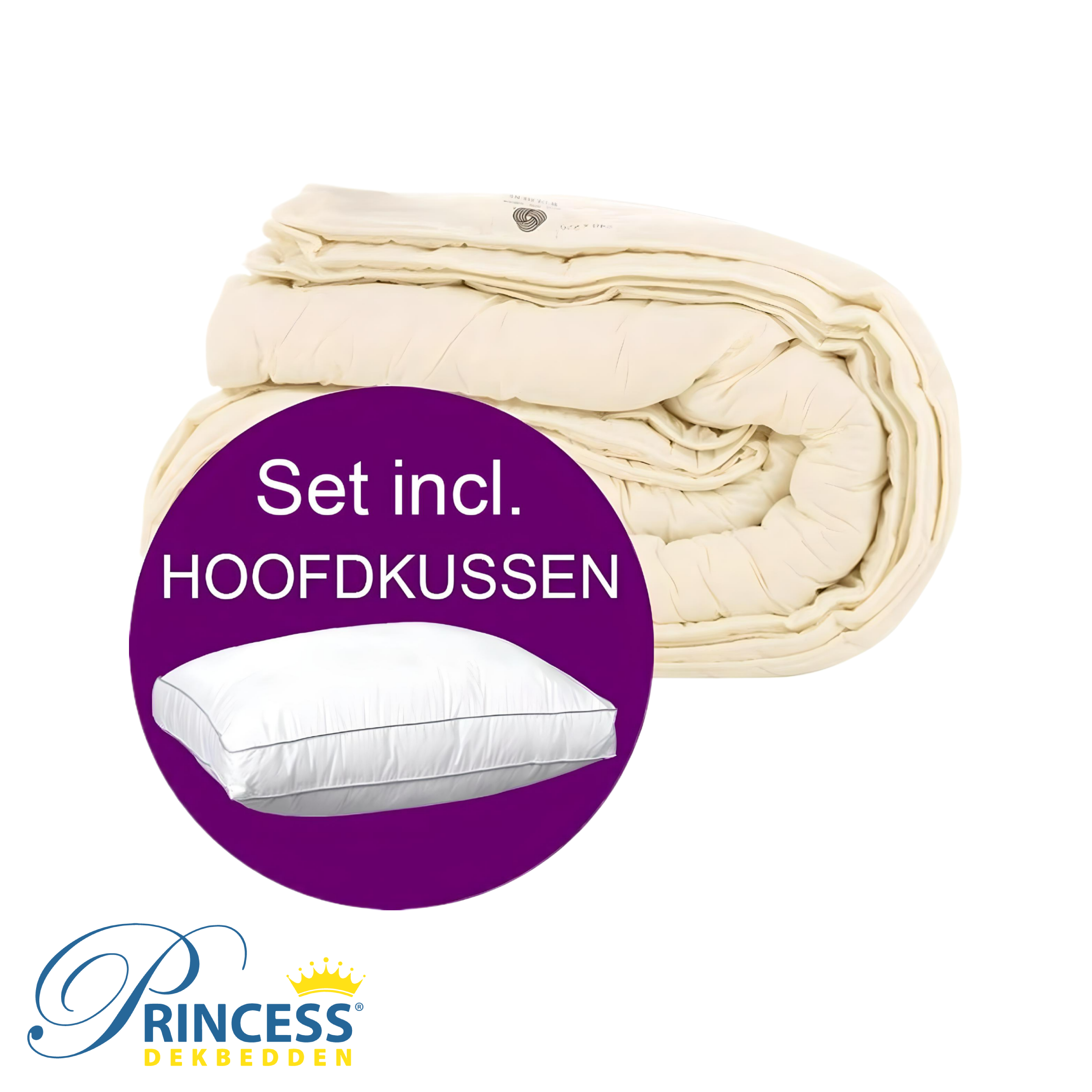 Wollen Dekbed 4-Seizoenen + Hoofdkussen Set