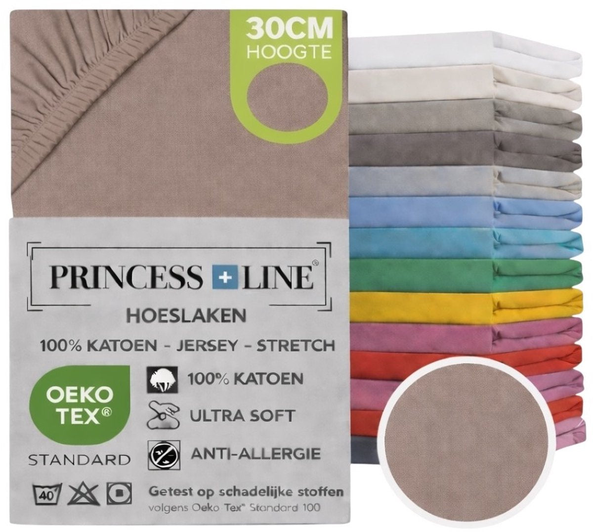 Princess Line - Comfortabel Ultra Soft Hoeslaken Taupe