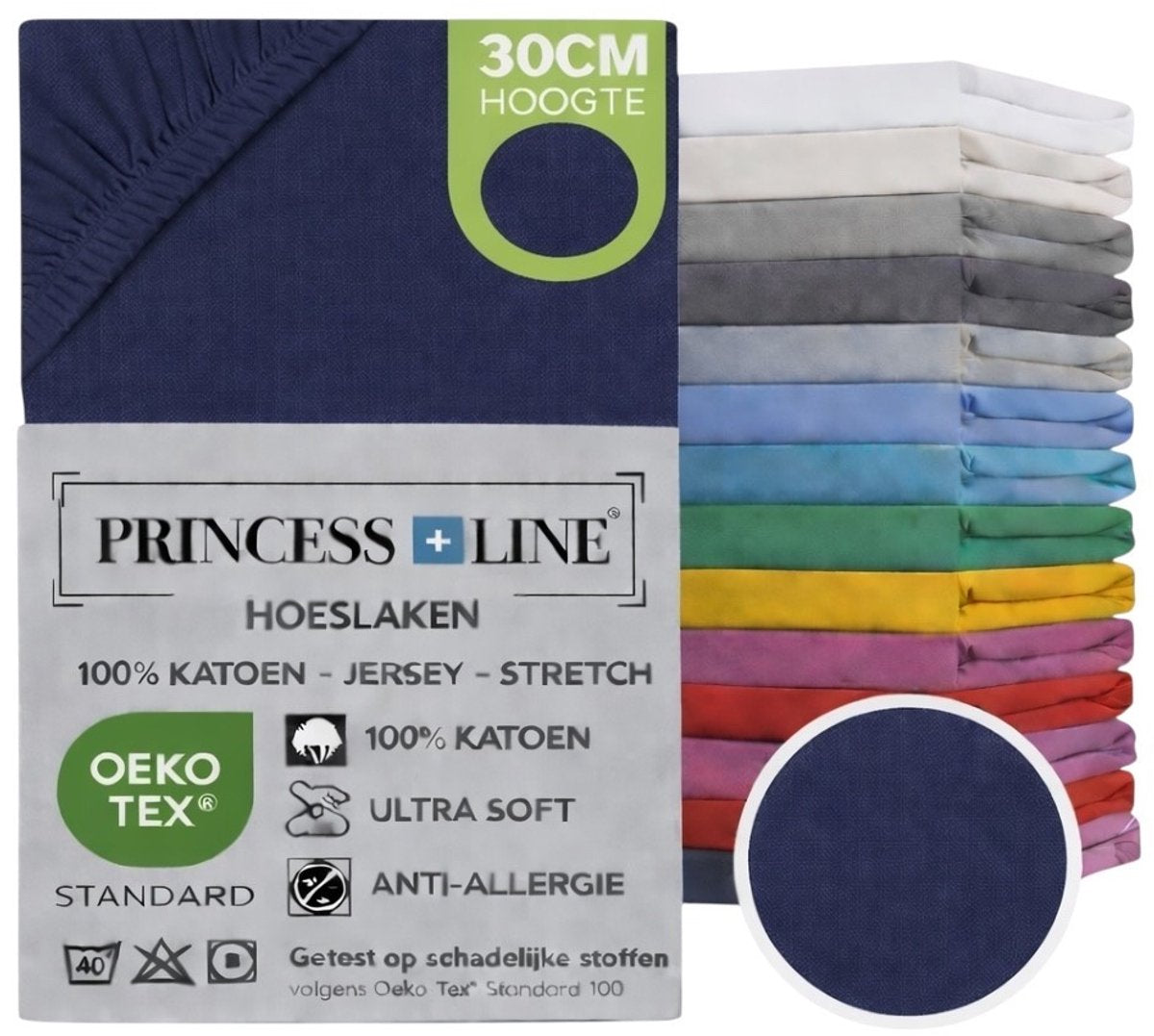 Princess Line - Comfortabel Ultra Soft-Hoeslaken Donkerblauw