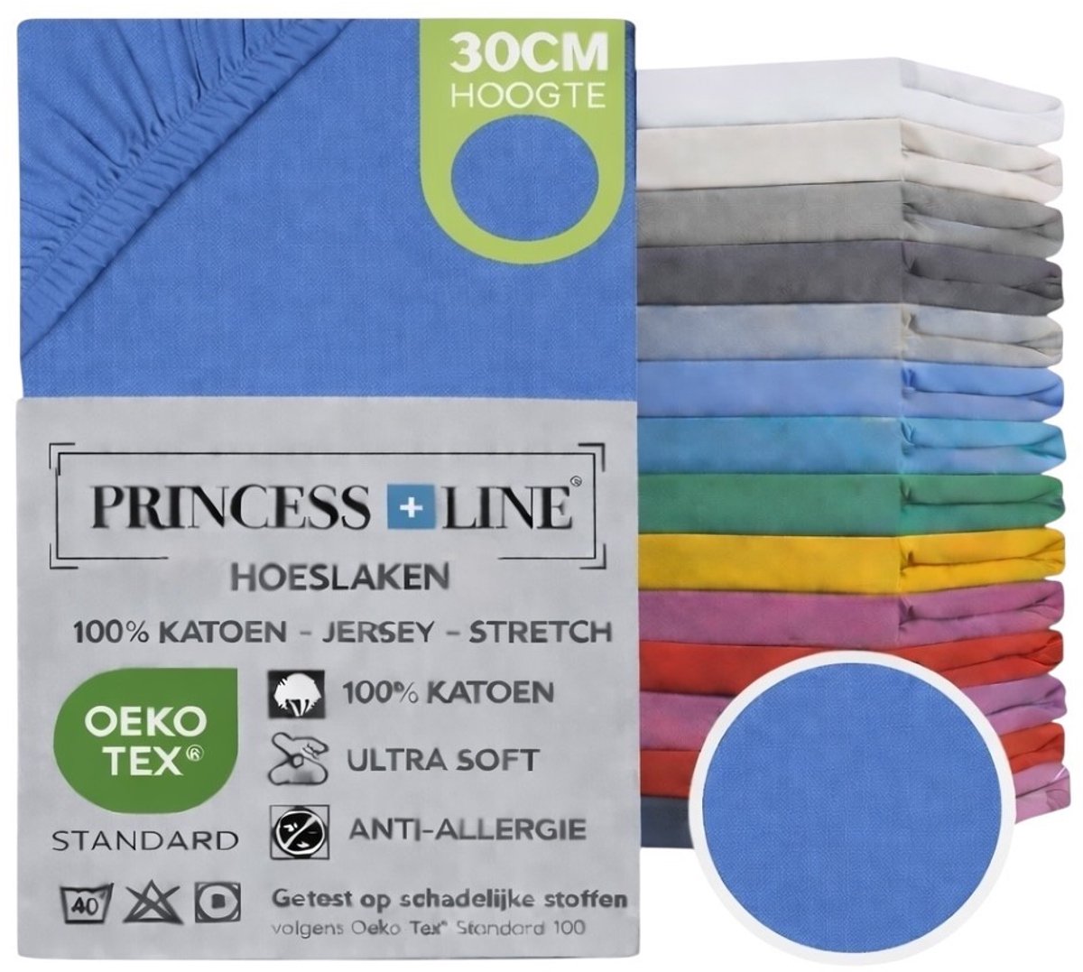 Princess Line - Comfortabel Ultra Soft-Hoeslaken Blauw