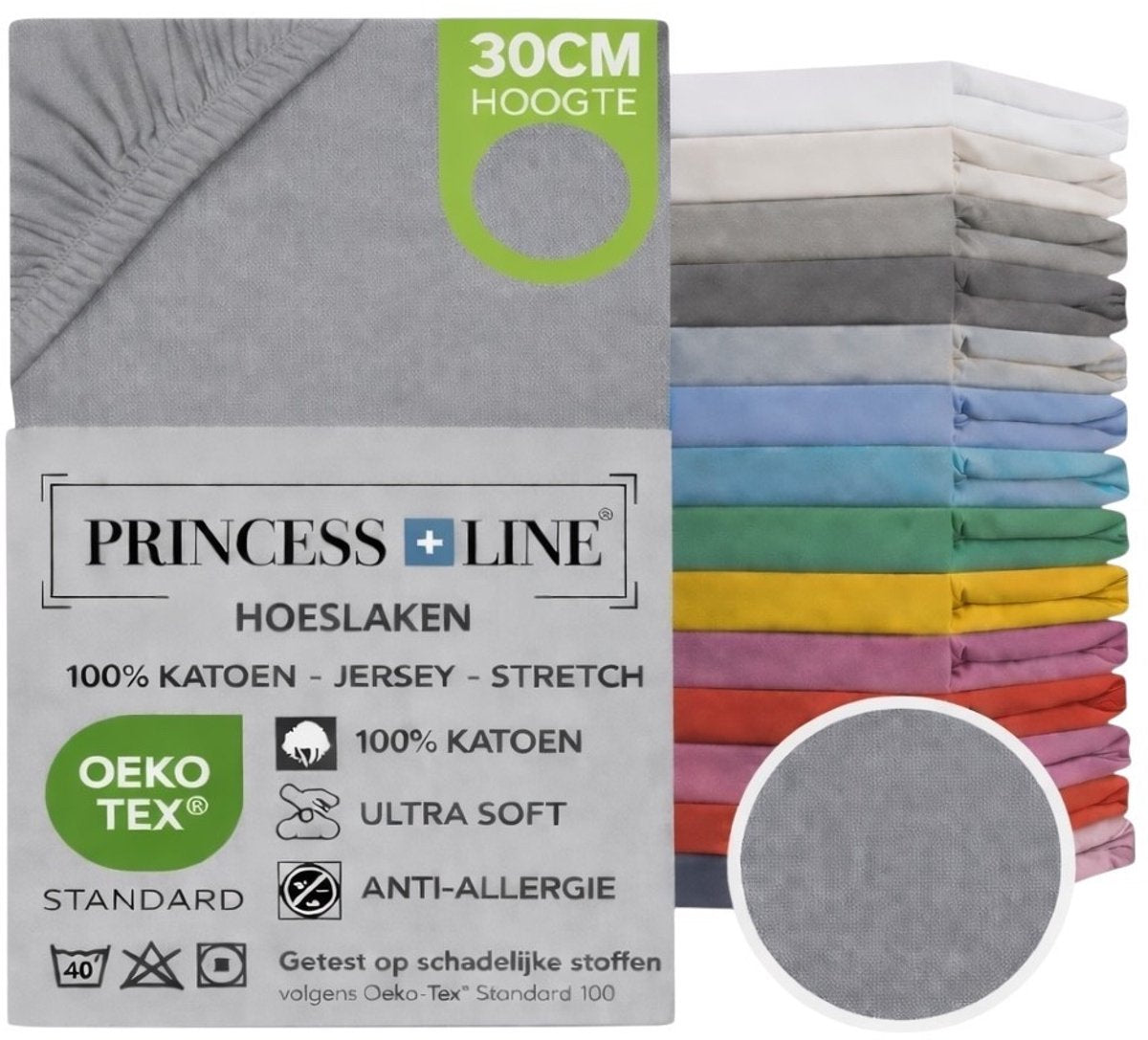 Princess Line - Comfortabel Ultra Soft-Hoeslaken Grijs