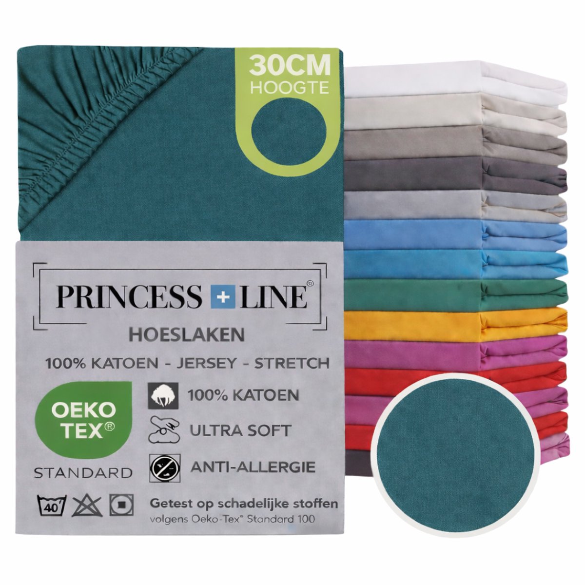 Princess Line Comfortabel Ultra Soft Hoeslaken Groen