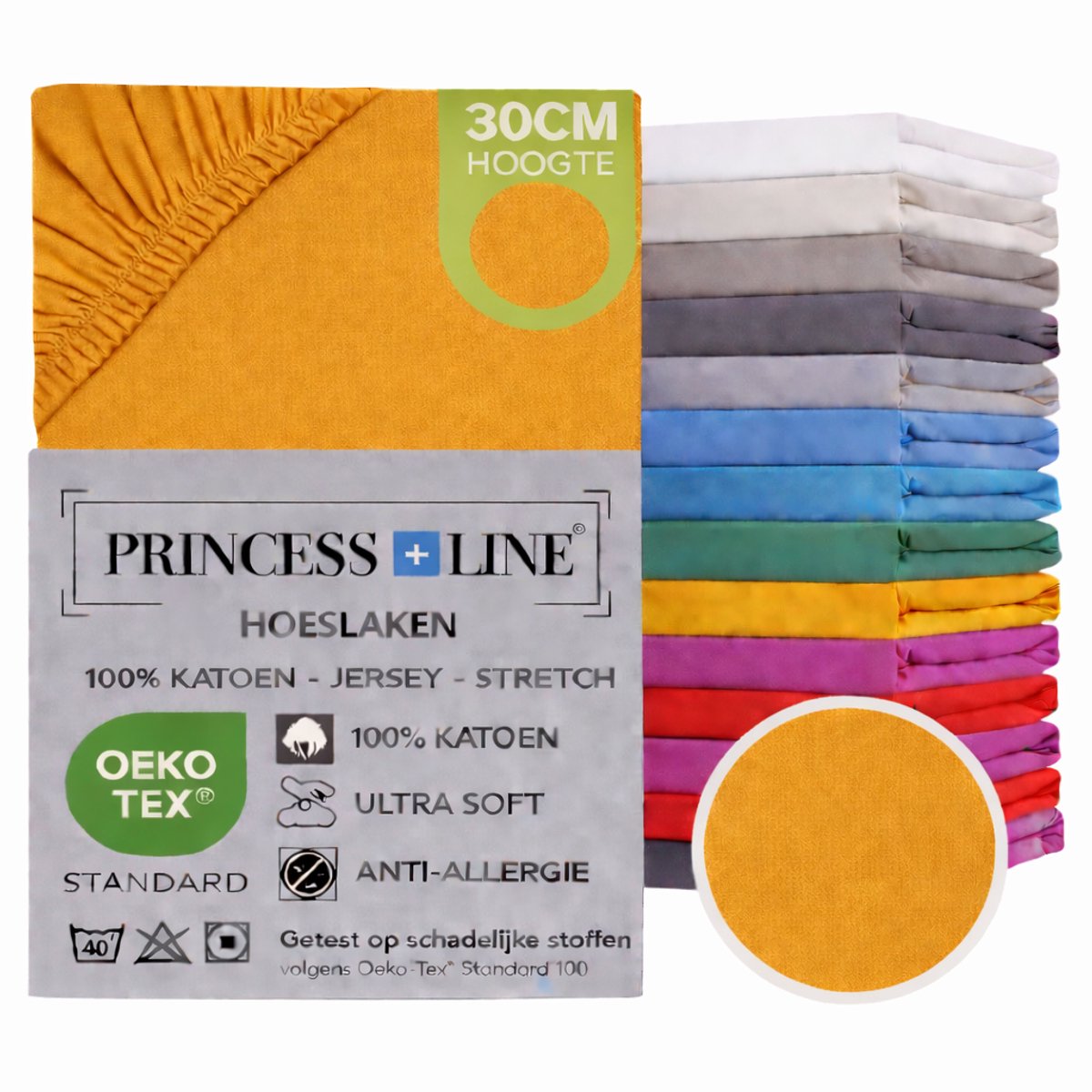 Princess Line - Comfortabel Ultra Soft Hoeslaken Okergeel