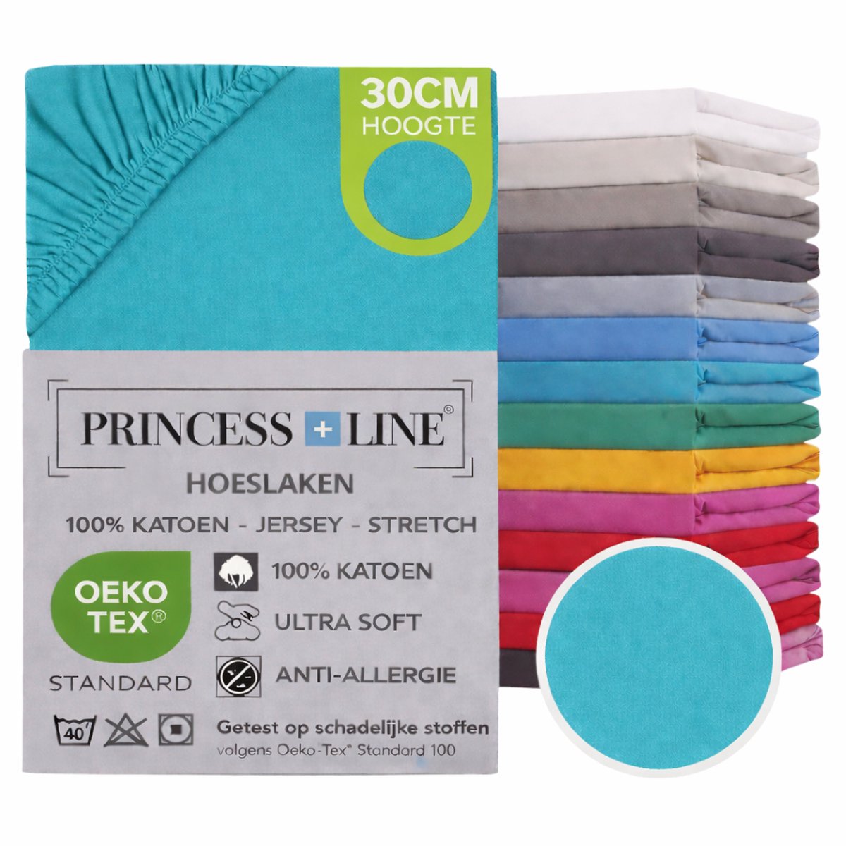 Princess Line - Comfortabel Ultra Soft Hoeslaken Turqoise