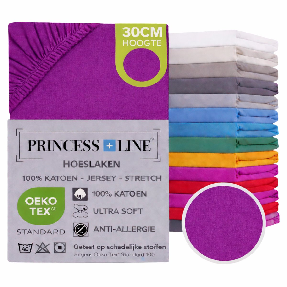 Princess Line - Comfortabel Ultra Soft Hoeslaken Paars