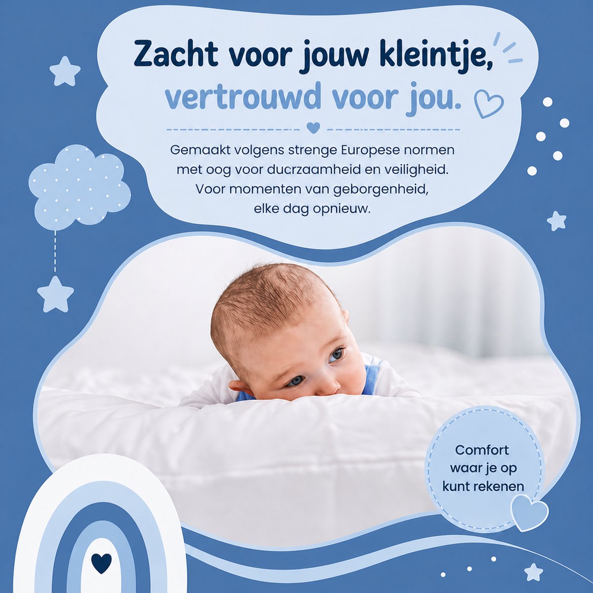 Het ideale mee groei-kinderkussen‎ 60x70 cm