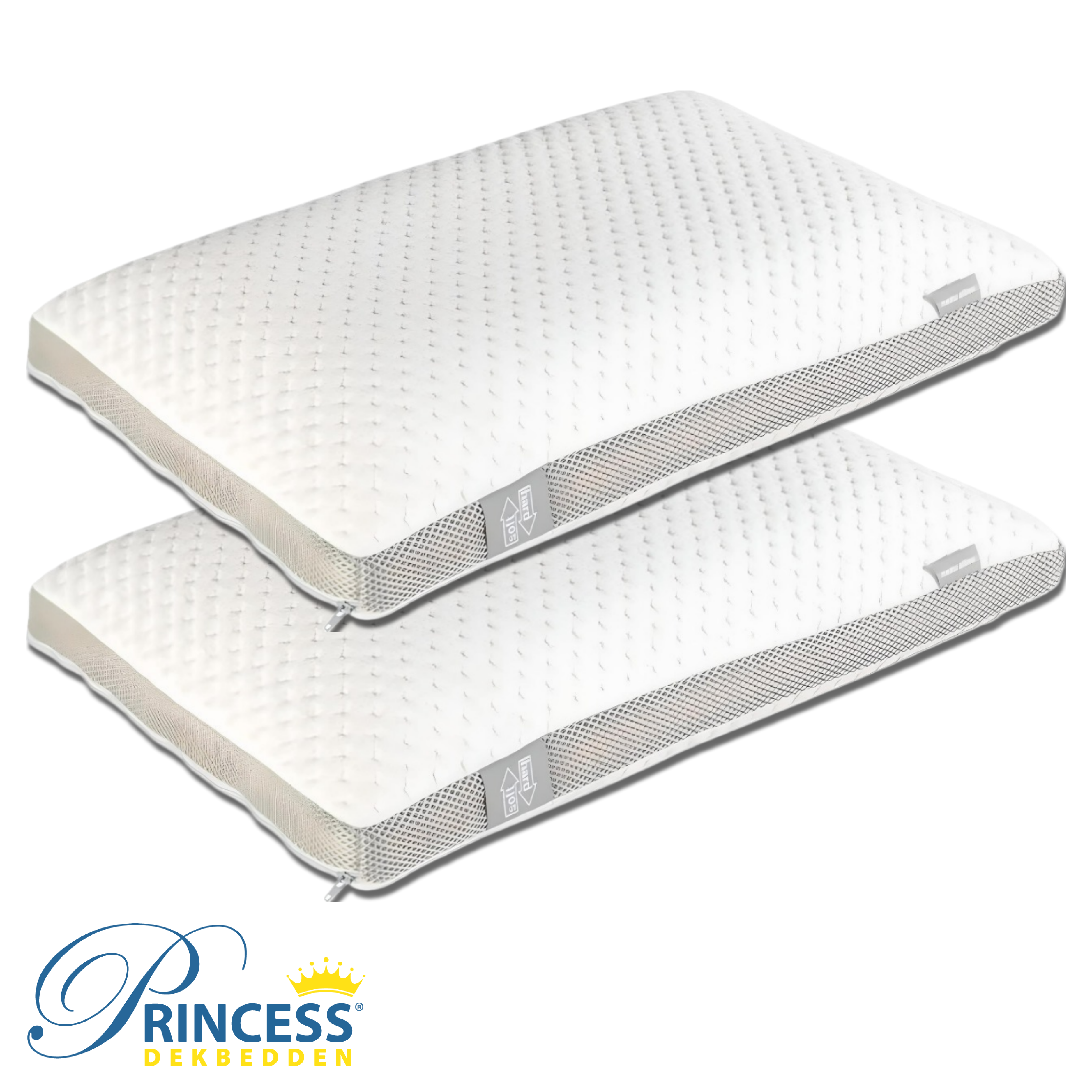 Medic Gel Hybrid Traagschuim Hoofdkussen Orthopedisch - Ergonomisch Set van 2 Stuks