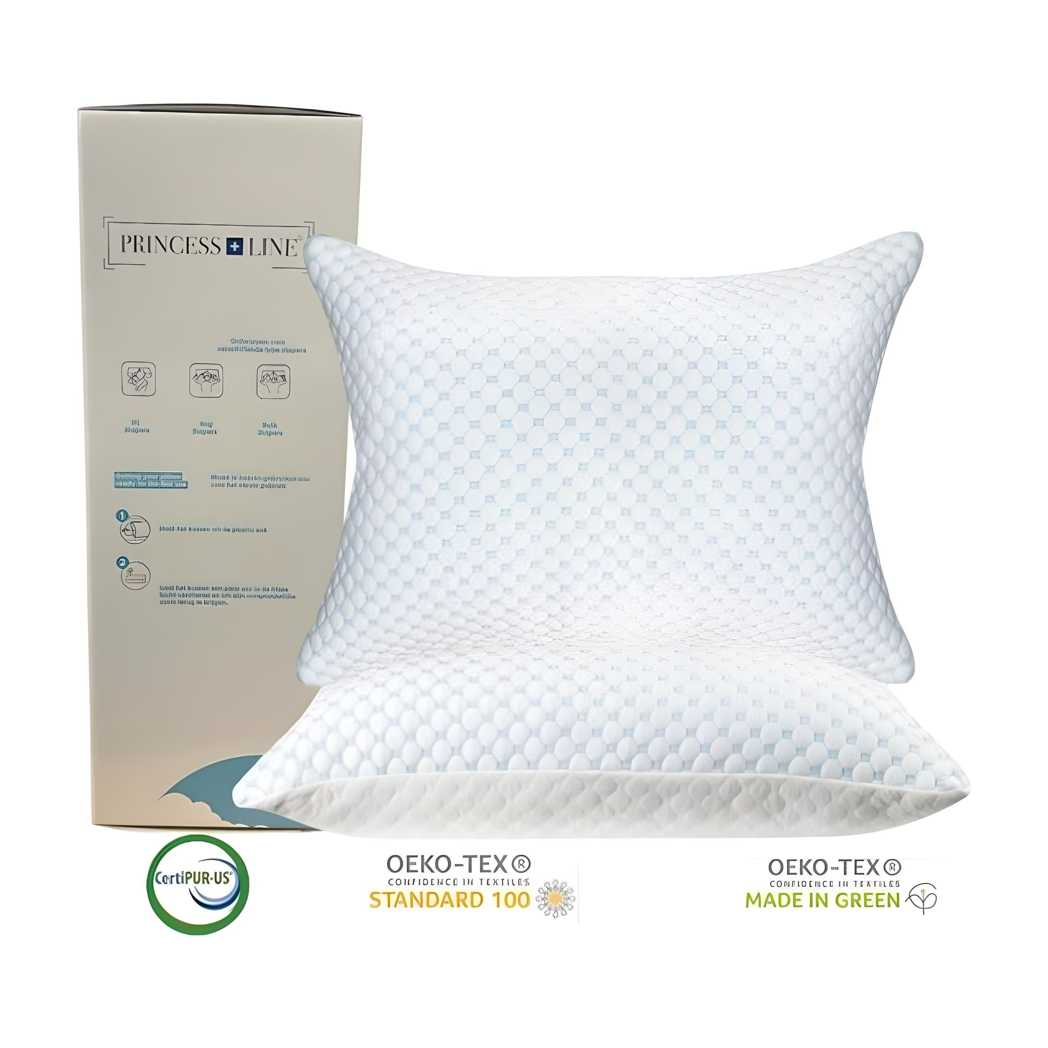 Princess Line Hoofdkussen – Versnipperd Traagschuim – Voordeelset 2 Stuks